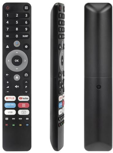 YiBiChin Nuovo Telecomando Vocale Compatibile con OK OTV 43AU-5022C 43AU-5023C 50AU-5023C 32GH-5023C 40GF-5023C OTV Smart LED HDTV Android TV con funzione Vocale