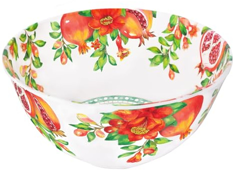 Les Jardins de la Comtesse - Saladier Profond en Mélamine Pure - Collection Séville - 3L / 25 cm - Service de Table de la Vaisselle Quasi-Incassable MelARTmine