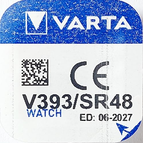 Varta V393 Silver Oxide Button Cell Watch Battery 65 mAh 1.55 V Blister Pack of 1