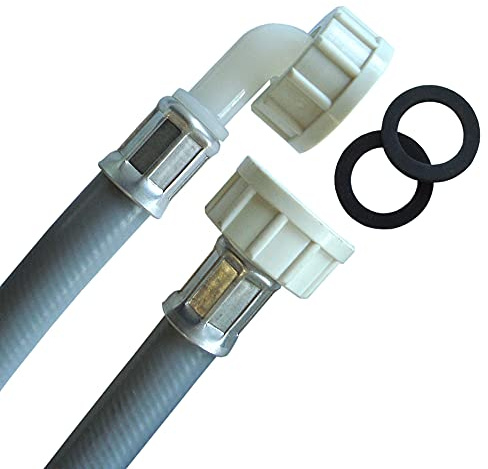 Waschmaschinenzulaufschlauch, 3/4ÜM x 3/4ÜM 90°Bogen