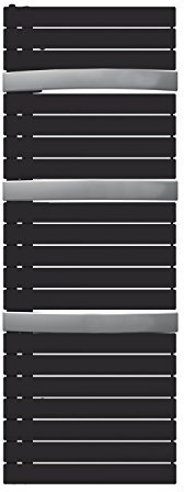Finimetal - Sèche-serviette à eau chaude - Sèche-serviette eau chaude Arborescence Smart black/alu 934W - collecteur à droite