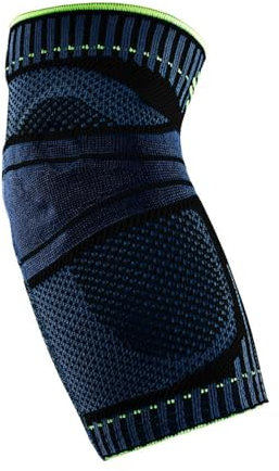 Bauerfeind, armbågsstöd, Sports Elbow Support, Unisex, 1 armbågsbandage som kan användas på vänster och höger armbåge, För bollspel, racketsporter och friidrott, Stabiliserar armbågsleden, Silikondyna, Storlek: S, Svart, 11469431170011