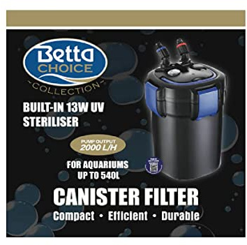 Betta Choice 2000 UV Canister Filter for 540ltr Aquariums