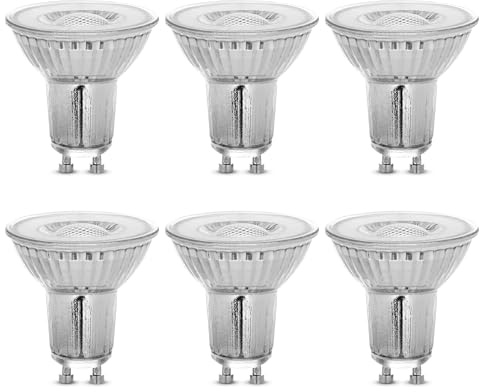 Feit Electric 4W LED MR16 GU10 Bulbs with 35W Equivalent, Dimmable, MR16 Bulbs, 22 Yrs. Lifetime, 300 Lumens, 3000K Warm White, 6 Packs - BPMR16/GU10/930CA/6