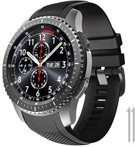 NotoCity Armband für Samsung Gear S3 Classic/Frontier/Galaxy Watch 46mm, 22mm Silikon Ersatz Uhrenarmbänder für Gear S3 Classic/ S3 Frontier/Galaxy Watch 46mm