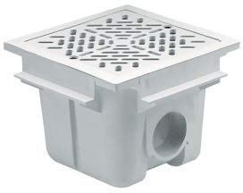 SUMIDERO PISICINA PVC CUADRADO REJILLA METALICA