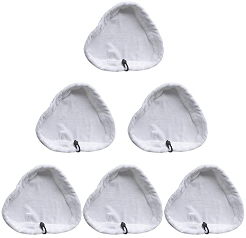 Dzsomt Steam Broom Cloths Pack of 6 Durable Cloths Steam Broom Steam Cleaner ment Covers for Steam Cleaner ment Pads for Steam Cleaner with Triangular Foot Mop Pads for Steam Cleaner