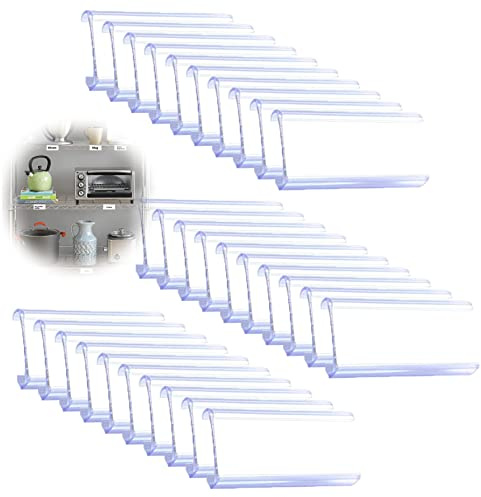 HIMBIU Etikettenhalter, Preisschildhalter, Transparent Preisschildhalter, Regaletikettenhalter, Mit 30 Stück Etikettenpapier Plug In (30 Stück)