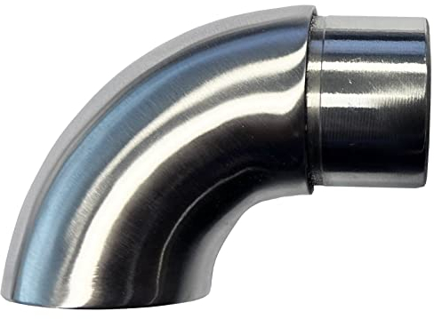 Blech + Profil Edelstahl Endstück rund gebogen Steckfitting Rohr 42,4x2mm V2A Geländer Abschluß