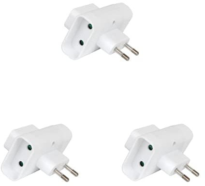 DEBFLEX Rallonge electriqu - Prise multiprise - Adaptateur Triplite 2P 6A Laterale+Eclips Blanc Vrac 714780, Paquet de 3