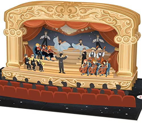 papercrush® Pop-Up Karte Theater - Besonderer 3D Gutschein, Geldgeschenk für Theaterbesuch, Geschenkverpackung für Konzerttickets für Musical, Oper und Ballett - Geburtstagskarte für Theaterliebhaber