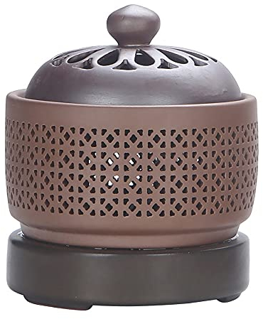 Wisboey Aromaterapia Elettronica Bruciatore di Incenso Elettrico Nightlight 220V Regolazione della Temperatura di Sincronizzazione, S