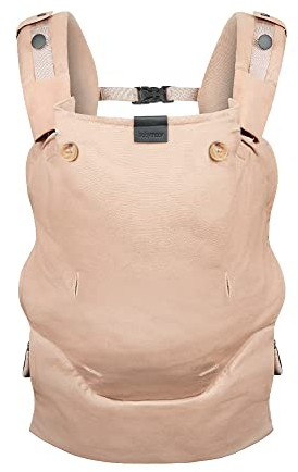 Babymoov Babytrage Moov & Boost Hazelnut beige - ergonomisch, für Babys und Kleinkinder, bis 20 kg
