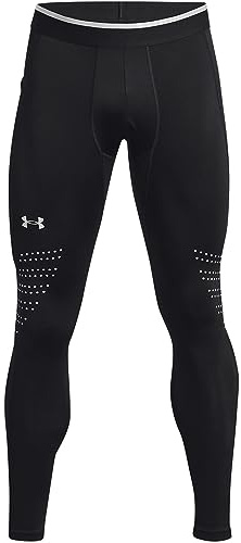 Under Armour ColdGear Leggings för män, svart/vit, 3XL tall