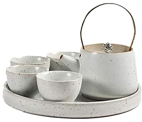 Service a The Service à Thé Service À Thé En Céramique De Style Japonais Théière Avec Poignée De Plateau Et Service De Tasses À Thé Pour 4 Adultes À La Maison Service à Café Service Japonais ( Color :