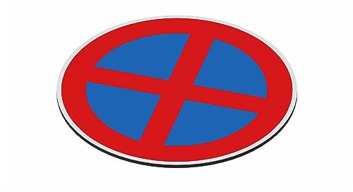 SCHILDER Systeme Panneau d'interdiction Ø 400 mm – Plaque composite 3 mm avec impression UV – Motif : '' – Vernis de protection UV brillant (garage/stationnement interdit)