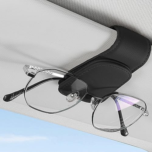 Auckpure Brillenhalter für Auto Sonnenbrillen，Auto Zubehör Innenraum Visier Zubehör Sonnenbrillen Halterung für Auto Schwarz
