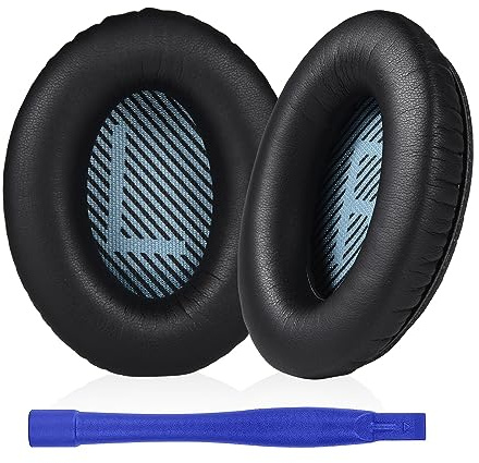 ORUZA Ersatz Ohrpolster für Bose QC35, Leder Schaumstoff Kopfhörer Ohrpolster, Kompatibel mit Kopfhörern von QuietComfort 35 (QC35) und Quiet Comfort 35 II (QC35 ii)