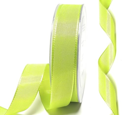 s.dekoda Taftband 50m x 25mm Maigrün - Grün Schleifenband Dekoband Taft Geschenkband