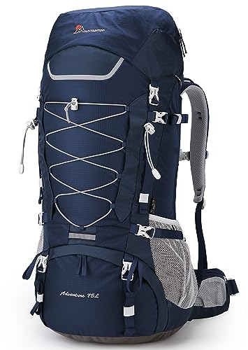 MOUNTAINTOP 75L Trekkingrucksack Herren Wanderrucksack Damen Reiserucksack Großer Rucksack mit Regenschutz für Outdoor Reisen Camping Trekking