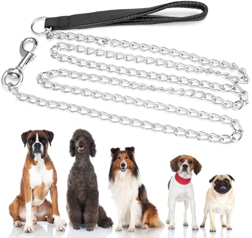 Robusta Correa para Perros de Metal, 180 cm, Resistente a mordeduras