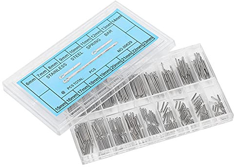 Yuecoom 360 Pcs 6-23mm Watch Band Link Cotter Pin Assortment,Watch Band Spring Bars Stainless Steel Watch Bracelet Pin Watch Band Repair Kit for Watch