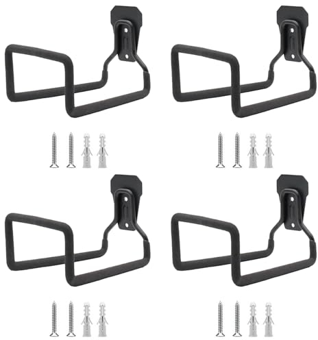 Goorvoucs 4X Gartenschlauchhalter Zur Wandmontage, Robuster WasserschlauchaufhäNger für Den AußEnbereich, Schlauchaufroller Aus Metall, Schlauchhalter, Schlauchhaken für GartenschläUche