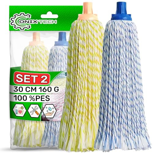 2 Pièces Frange Serpillere 30 cm 160 g 100% PES Microfibra - ONIX TECH