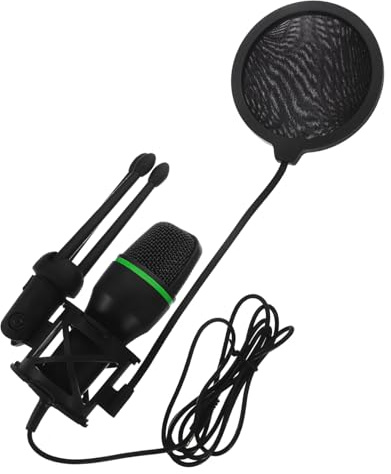 OFFSCH Micrófono USB para Juegos de Condensador Negro Soporte Metálico y Filtro Anti-Ruido para Actividades Diarias y Transmisiones Online Color Aleatorio