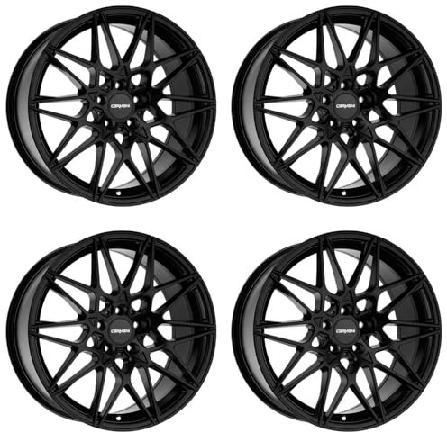 4x Carmani Felgen Alufelgen 18 Knut 8,0x19 ET27 5x112 black matt kompatibel mit VW Arteon Beetle Eos Golf VII Golf VIII ID.4 Passat Scirocco Tigu