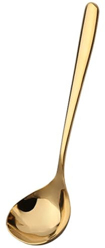 BYYLECL 7.9 or 6.7 Inch Soup Ladle Mini Ladle Gold Soup Spoon Silver Small Gravy Stainless Steel Sauce Ladle Gravy Ladle Gold