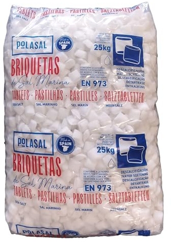 Sal natural en pastillas para descalcificador - Saco de 25 kg
