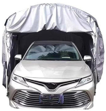 SLAHAJ Carport Tente de Garage Abri de Voiture de 5,5 mètres, Semi-Automatique, entièrement Automatique, Mobile, Pliable, télescopique, Protection Solaire Abris de Voiture