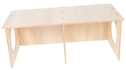 BESPORTBLE Hamster Mehrkammer Holzhaus aus Massivholz mit Abnehmbarem Versteck und Tunnel für Kleintiere Rückzugsort für Mäuse Igel und Ratten Haustierversteck für Wohnzimmer und Balkon