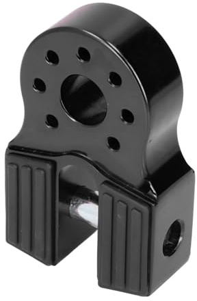 IBNA Montaje Gancho Cabrestante Plano Montaje Grillete Cabrestante Plano 16000lb Carga con Protector Lateral De Goma para UTV SUV Pickup(Negro)