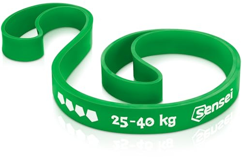 SENSEI Gym Band für Klimmzüge & Krafttraining – Resistance Band, Widerstandsband aus Naturlatex – Trainingsband inkl. Übungs-E-Book