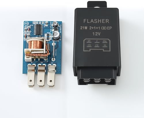 Aiyomi Blinkgeber Relais 12V für Traktor, 6 Polig 21W 2+1+1 Blinkrelais 75605146 Elektronisches Blinkerrelais für Traktor, Oldtimer, Schlepper, Pkws, Lkws & Baumaschinen 0335200160