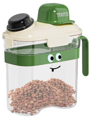 Ylnailky Conteneur de stockage des aliments pour chiens | Organisateur de traitement de chiot hermétique - Contrôle de stockage de rangement Coutien Dispensateur Bin avec couvercle étanche pour la