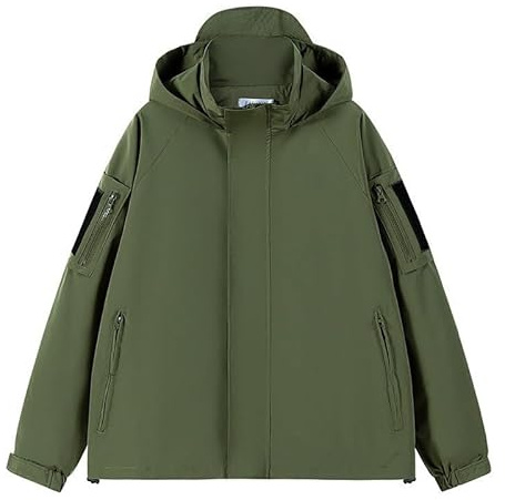 Lay U Home Herren Freizeitjacke mit Fake-Two-Piece-Design&Kapuze-Modische Übergangsjacke für Frühling/Herbst,atmungsaktiv&einzigartig,ideal für Live-Streaming&Alltag,Trendige Farben