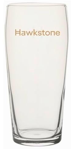 Hawkstone Pint Glass Lager Beer Cider Man Cave Roxley