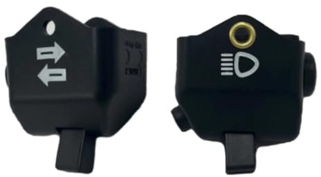 CashMuch 2 Stück Motorrad Lenkerschalter Licht Blinker Kit Schwarz für Simson S50 S51 KR51 und andere Modelle
