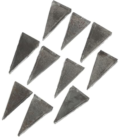 Alipis Lot de 20 Coins en Acier Carbone Robustes pour Fixation et Renforcement de Manches en Bois Accessoires pour Marteaux et Haches Cale Triangulaire Grosse Taille Outil de