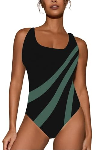 Maillot De Bain Grande Taille Maillot De Bain Femme Senior 1 Pièce avec Armature Piscine Sculptant Et Gainant Manche Longue Robe Combishort Maillots Une Bandoulière Aquagym Tenue Plage XL Shorty