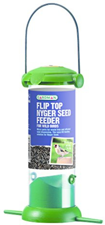 Gardman Flip Top Nyjer Seed Mateder Fågel, Grön, 13 x 5 x 13 cm
