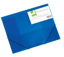 24 X Q-CONNECT Eckspann-Mappe blau PP DIN A4 KF02312
