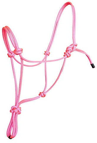 Hunters Saddlery Knotenhalfter für Pferde kompatibel mit Parelli Natural Horsemanship (Miniatur-Fohlen, Rosa)
