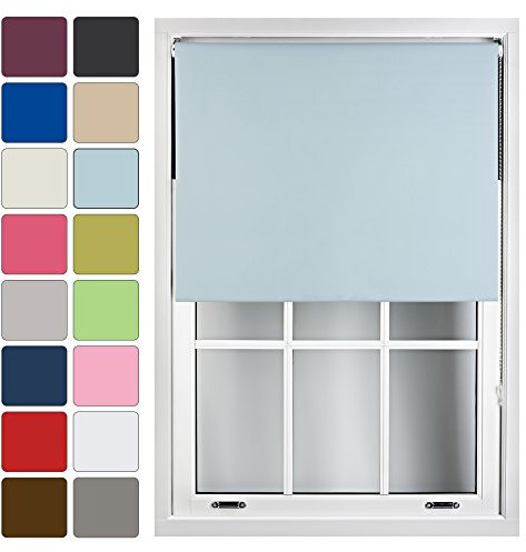 FURNISHED Rollos Verdunkelungsrollo Fensterrollo Maßanfertigung - Verdunkelungs-Thermogewebe Langlebige Beschläge - Rollo, Enteneiblau, Bis zu 120W x 210 cm