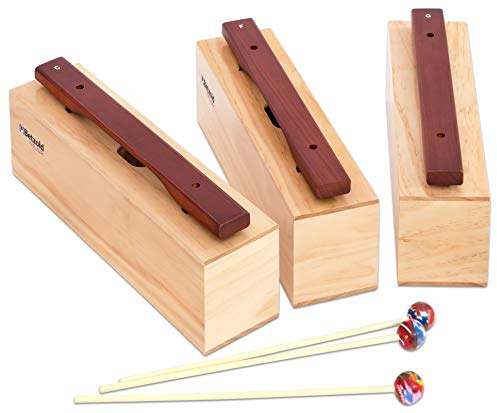 Betzold Musik - Satz mit 3 Bass-Klangbausteinen - Inkl. 3 Schlägel, c, f, g, Musikunterricht