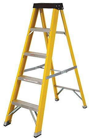 Abbey Fibreglass Swingback Step Ladder 5 Tread