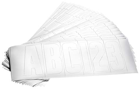 Attwood 14141-7 Waterproof 148-Piece Vinyl Boating Letter and Number Kit, White Finish
